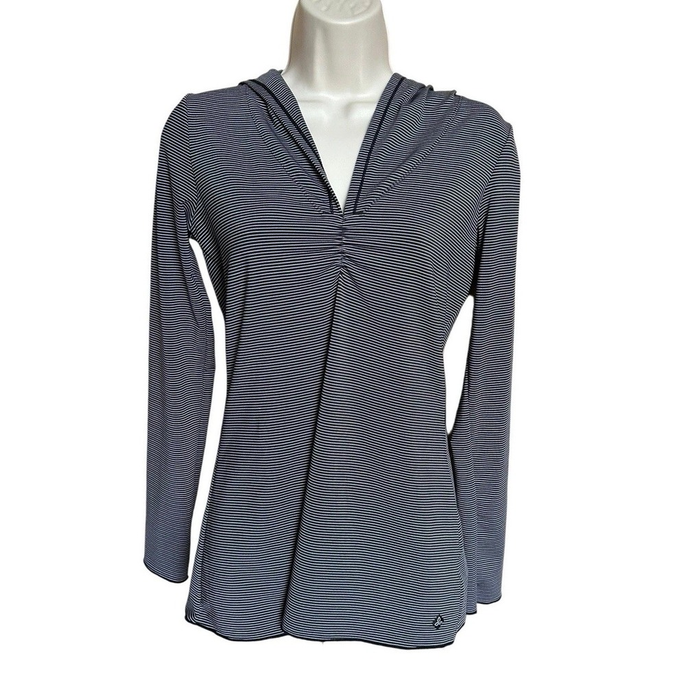 PrANa Perry Striped Pullover Hoodie Sz XS Activewear Leisure‎ Comfort